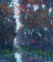 Victor Richardson, Red Bud Trees, Edisto River, South Carolina, c.2004, soft, pastel on thin card