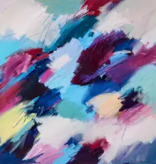 Untitled Abstraction by Ron Romano, circa 1990, acrylic on canvas, offered Dec 2023