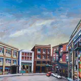 Mark Symczak, Warner Brothers, 1982, oil on canvas