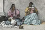 Francisco Zúñiga, Dos Mujeres con Ninos [Two Women with Babies], 1982, color, lithograph