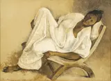 Francisco Zúñiga, Mujer Reclinada [Reclining Woman], 1977, color, lithograph