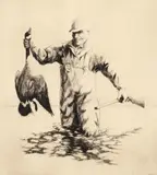 Richard Evett Bishop, His First Goose, etching on paper, 1928