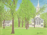 Gideon Cohen, Vermont Landscape, undated, casein and, pencil on artist's board