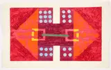 George Nama, Computer Landscape #8, 1969, etching and aquatint on wove paper