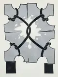 George Nama, Print from The Knots series, 1973, linocut on paper