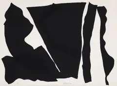 Untitled Abstract in Black, 1980, original by Ray Parker, screenprint on wove paper, pencil, offered Nov 2023