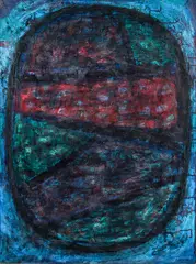 Head, 1950's by Irene Pasinski, oil on masonite board, offered Nov 2023