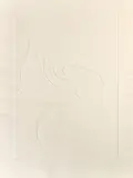 Jack Youngerman, Untitled 1 from The White Portfolio, 1972, blind embossing intaglio, 28.5 x 21 inches