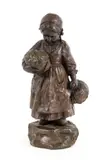 Giuseppe D'aste, Dutch Girl with Cabbages, cast, bronze figure