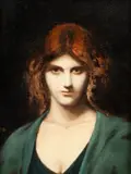 Jean-Jacques Henner, Quarter Length Portrait of Red Haired Woman, late 19th or, oil on canvas