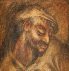 Figure Study for Mural by Axel Horn, circa 1935, oil and mixed media on masonite panel, offered Sep 2023
