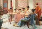 Georges Rochegrosse, Combat de Cailles [Quail Fight], c.1890, oil on canvas