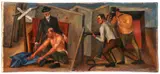 Frank Dininno, Builders, 1944, oil on poster board