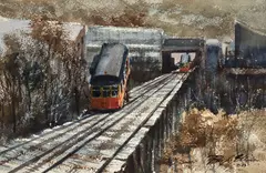 Ray George Ellis, Pittsburgh Incline, 1983, watercolor on paper
