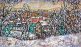 Robert Qualters, (American/Western PA, born 1934), Winter View from Oakland