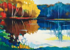 Title: Golden Reflections, Medium: by Tadashi Asoma, lithograph printed in colors, Dimensions:, offered Sep 2023