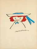 Ludwig Bemelmans, Madeline In Hat Blue Bow