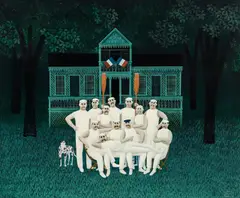 Jan Balet, Wassermanner, circa 1967, oil on canvasboard