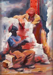 James Ormsbee Chapin, Two Workman, 1932, oil on canvas