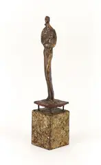 Mother and Child, 1950's, cast by Virgil Cantini, bronze on brass base, offered Sep 2023