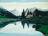 Anthony De Bernardin, The Mountain Goat Look for a Boat, oil on canvas board, 1963