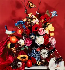 Audrey Flack, Time to Save, 1984, color, photograph dye transfer