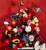Audrey Flack, Time to Save, 1984, color, photograph dye transfer