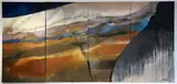 Adrienne Heinrich, Untitled 4 Panel Polyptych Abstract, c.1974, acrylic and sand on canvas