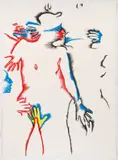 Marisol Escobar, (French/Venezuelan, 1930-2016), Untitled, No. 3 (from series Untitled Suite No. 6), 1978, lithograph printed in four colors