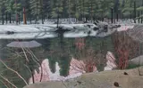 Gordon Mortensen, April In Tahoe, 1985, color reduction, woodcut