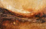 Autumn Light by Larissa Geiss Osby, oil on canvas, mid to late 20th century, abstract, offered Sep 2023