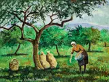 Ramasseuse de Pommes by Paul-Émile Pissarro, oil on canvas, offered Sep 2023