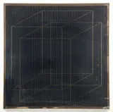 Superimposed in Dark (Black on Gold Foil) by Julian Stanczak, 1973, silkscreen on gold foil, offered Sep 2023