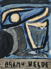 Bram van Velde, Exhibition Poster, Musee National d'Art Moderne, Paris (before the letters), 1970, lithograph printed in colors