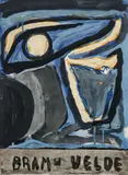 Bram van Velde, Exhibition Poster, Musee National d'Art Moderne, Paris (before the letters), 1970, lithograph printed in colors
