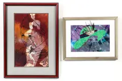 Two textile and by Ruth Ward, mixed media portraits, one, offered Sep 2023