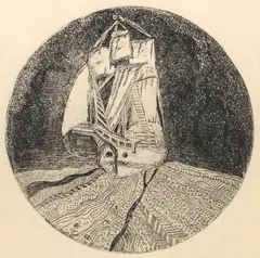 Untitled by Circular, etching and aquatint sea of green, offered Aug 2023