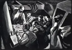 Bernard Brussel-Smith, The Galley, circa 1940, wood, engraving