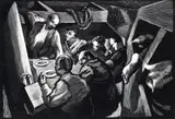 Bernard Brussel-Smith, The Galley, circa 1940, wood, engraving