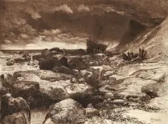 Thomas Moran, A Wreck Montauk, 1888, (Morand/Friese #56; Klackner #69), etching and mezzotint