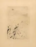 Sur le Plage, a Berneval, (Delteil 5.) by Pierre-Auguste Renoir, etching, 1892, offered Aug 2023