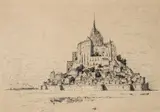 Tavík František Šimon, Mount Saint Michel, 1911, (Novak 172, II/II), etching