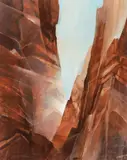 Rochelle Blumenfeld, Untitled Canyon, 1982, acrylic on canvas