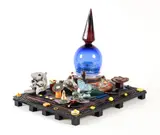 Nick Bubash, Untitled Found Object Assemblage, early 2010s, mixed media sculpture with glass, wood, beads and other found objects