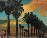 Anthony De Bernardin, In the Shadow of the Palm the Lovers Ingioy a Balm, oil on canvas board, 1965