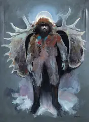 Gregory Kavalec, Moose Mountain Man, circa 1980, acrylic on canvas