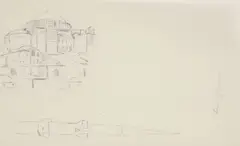 Hagia Sofia by Louis Lozowick, pencil drawing on transparent paper, offered Aug 2023