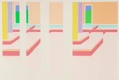 George Mueller, Room Interior, 1975, screenprint on heavy wove paper