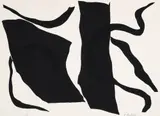 Ray Parker, Untitled Abstract in Black, 1980, original, screenprint on wove paper, pencil
