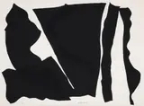Ray Parker, Untitled Abstract in Black, 1980, original, screenprint on wove paper, pencil